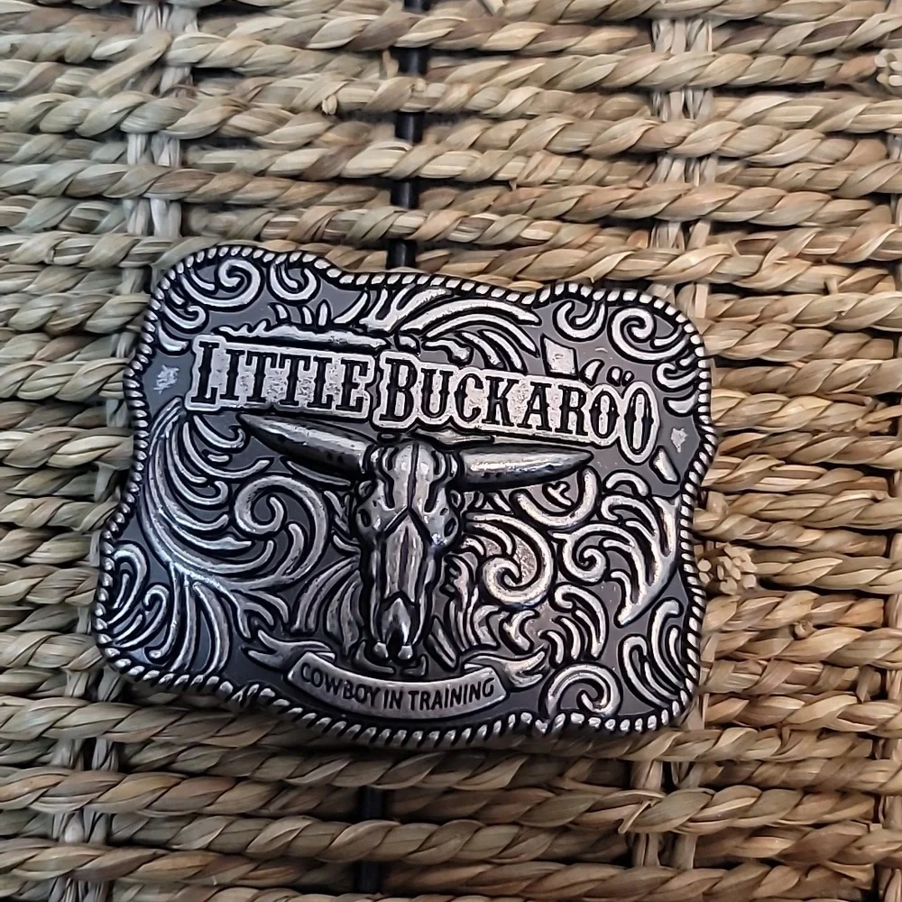 Little Buckaroo Cowbooy in Training belt buckle boy's